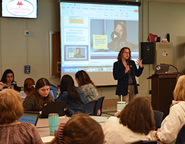  Molly Ness presents to staff during Superintendent's Conference Day
